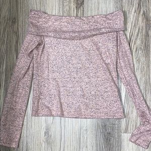 Off the shoulder sweater PINK/PURPLE